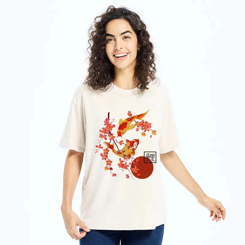 Japanese Koi Washed T-Shirt