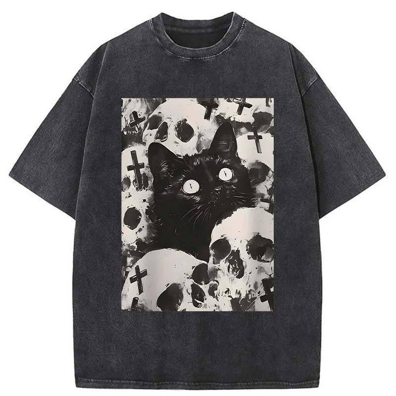 Desperate Cat Washed T-Shirt