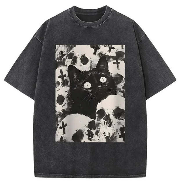 Desperate Cat Washed T-Shirt