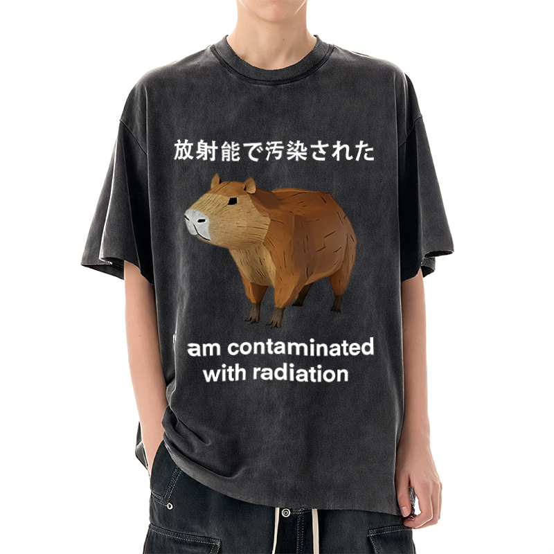 Capybara Contaminated By Radiation Washed T-Shirt