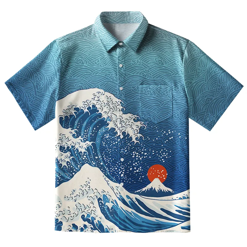 The Great Wave Off Fuji Button-up Shirt