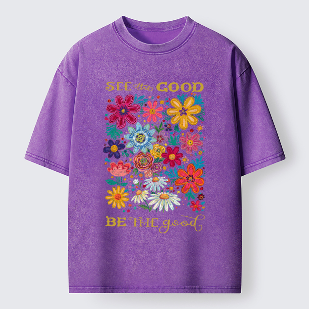 Flower：See The Good Be The Good Washed T-Shirt
