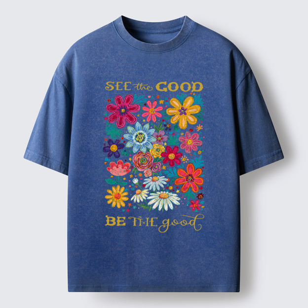 Flower：See The Good Be The Good Washed T-Shirt