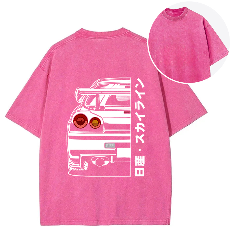 Nissan Skyline GTR R34 Back Washed T-Shirt