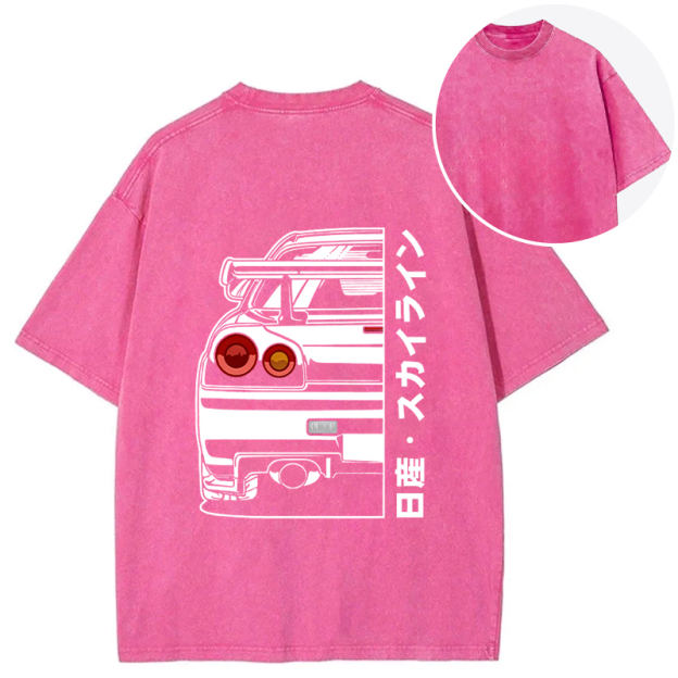 Nissan Skyline GTR R34 Back Washed T-Shirt