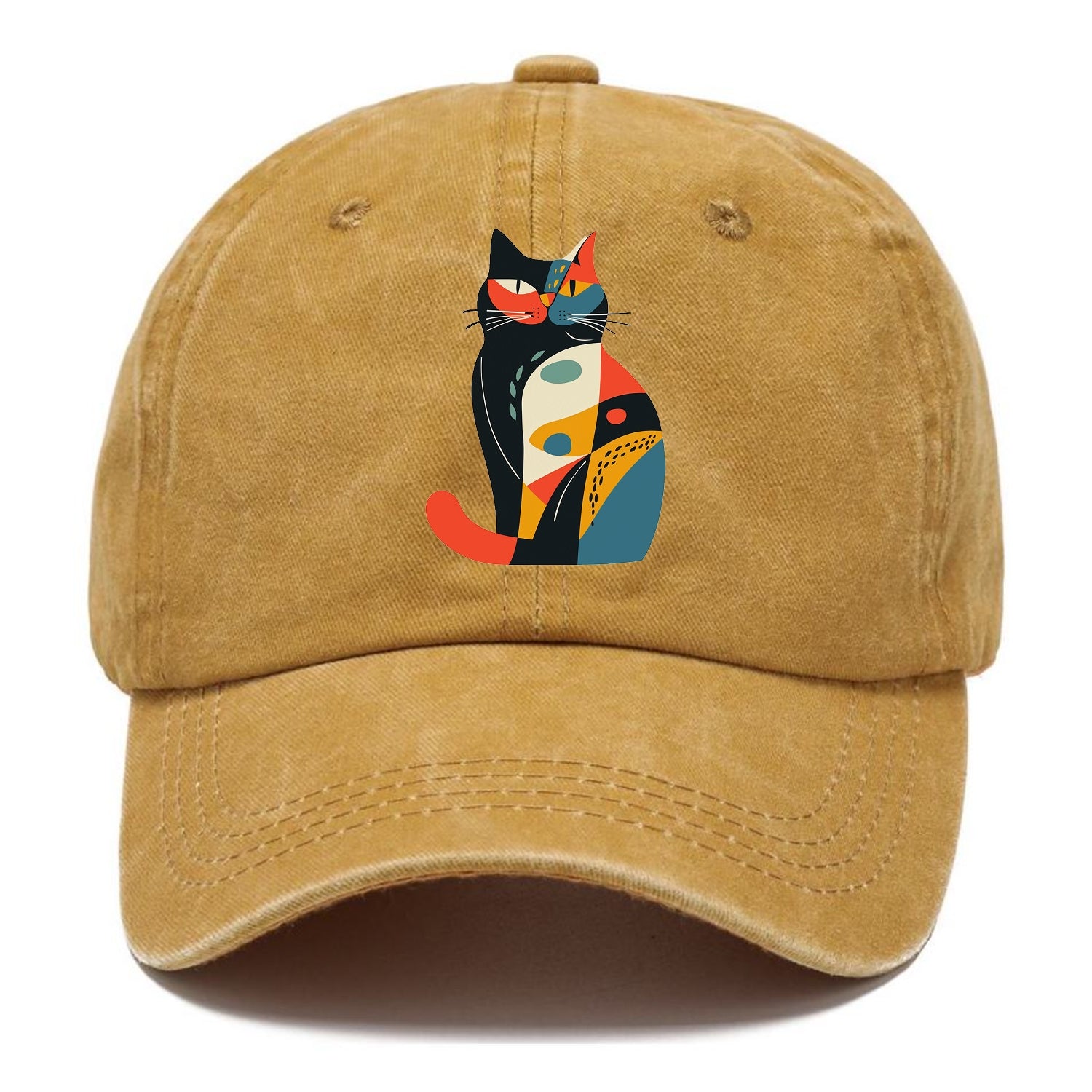 Abstract Elegance Colorful Cat Classic Cap