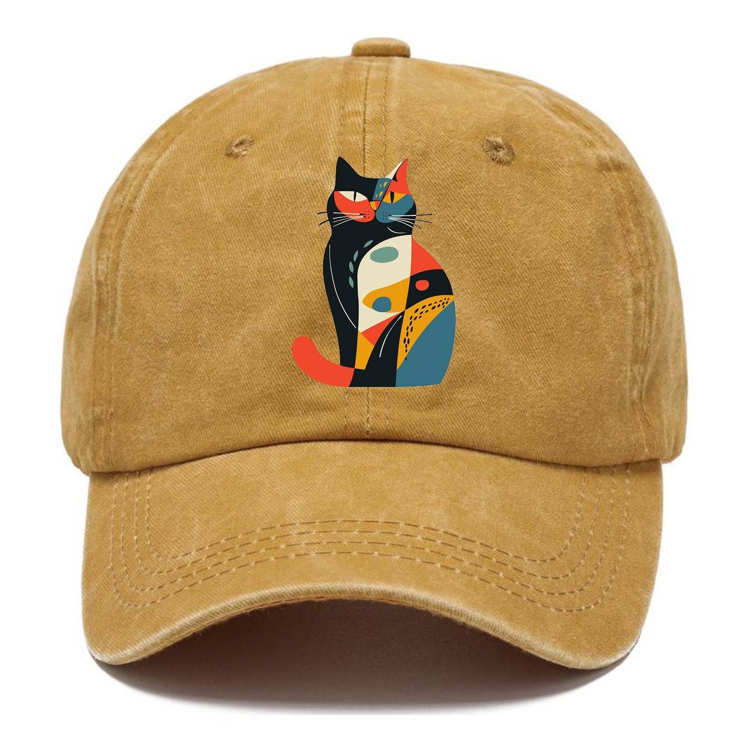 Abstract Elegance Colorful Cat Classic Cap
