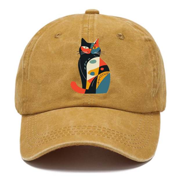 Abstract Elegance Colorful Cat Classic Cap