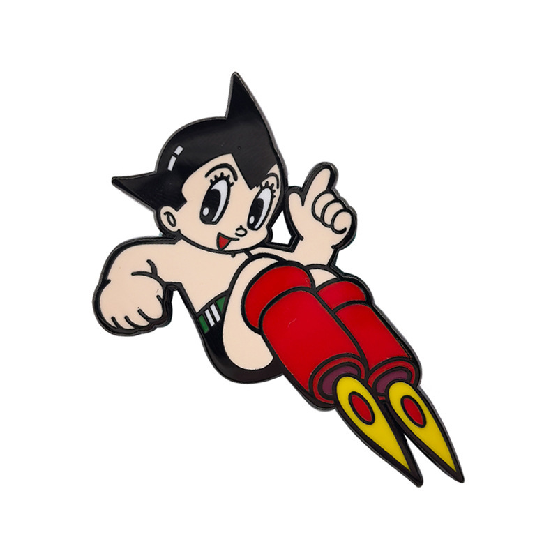 Astro Boy Metal Pin – Japanese Anime Character Brooch for Backpack & Bag Decoration