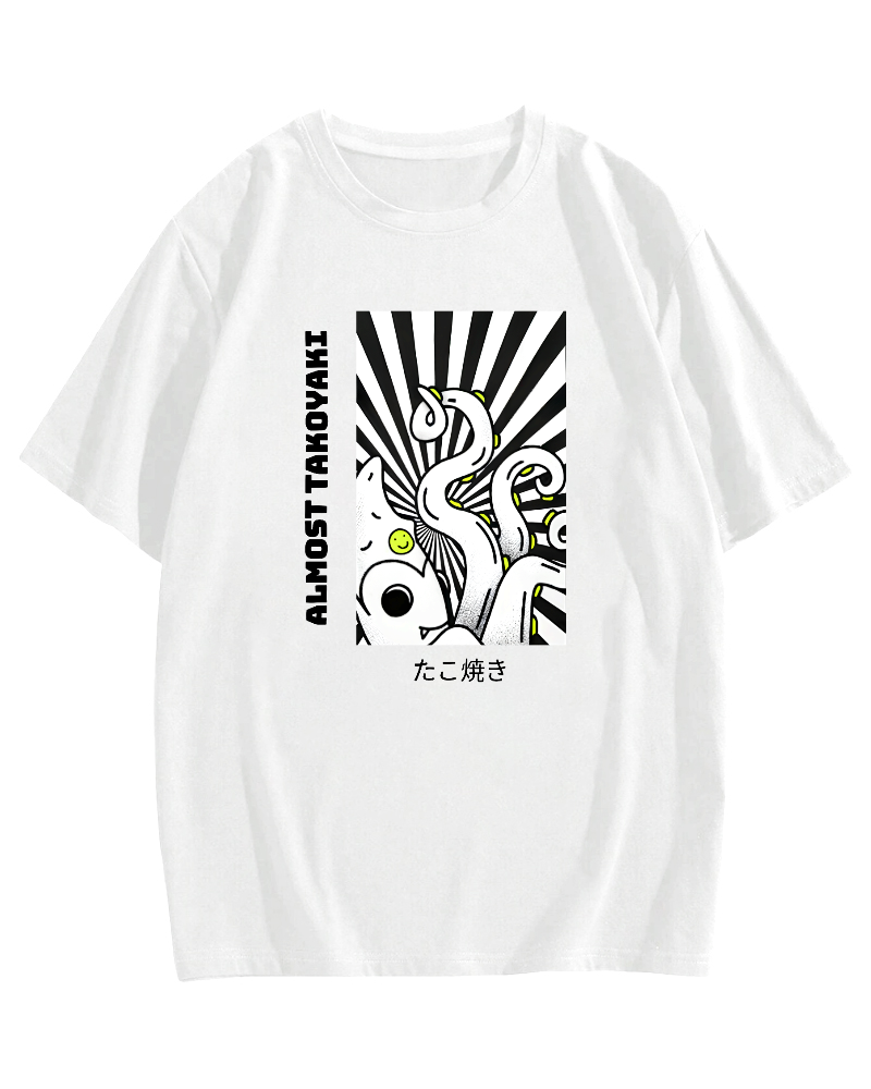 Fun Japanese Octopus Cotton casual T-shirt