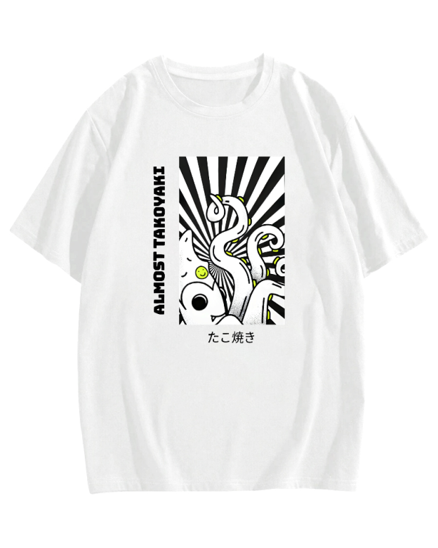 Fun Japanese Octopus Cotton casual T-shirt