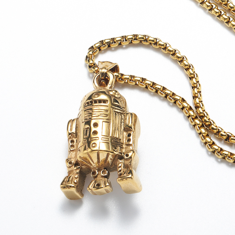 Star Wars Robot Creative Titanium Steel Necklace Jewelry
