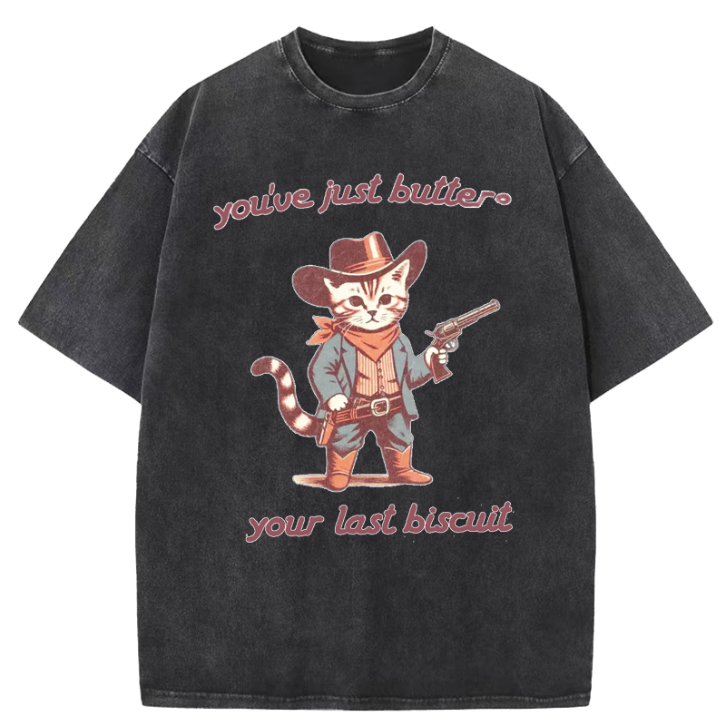 Cowboy Cat Washed T-Shirt