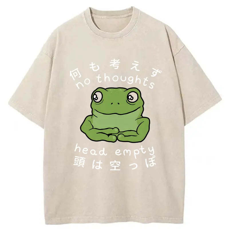Head Empty Frog Washed Vintage T-Shirt