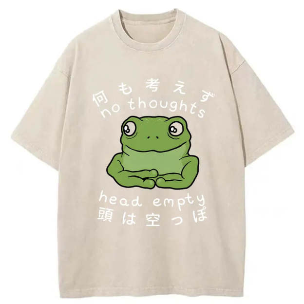 Head Empty Frog Washed Vintage T-Shirt