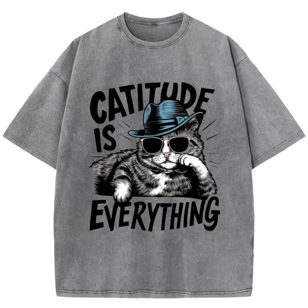 Catitute is Everything Washed T-Shirt