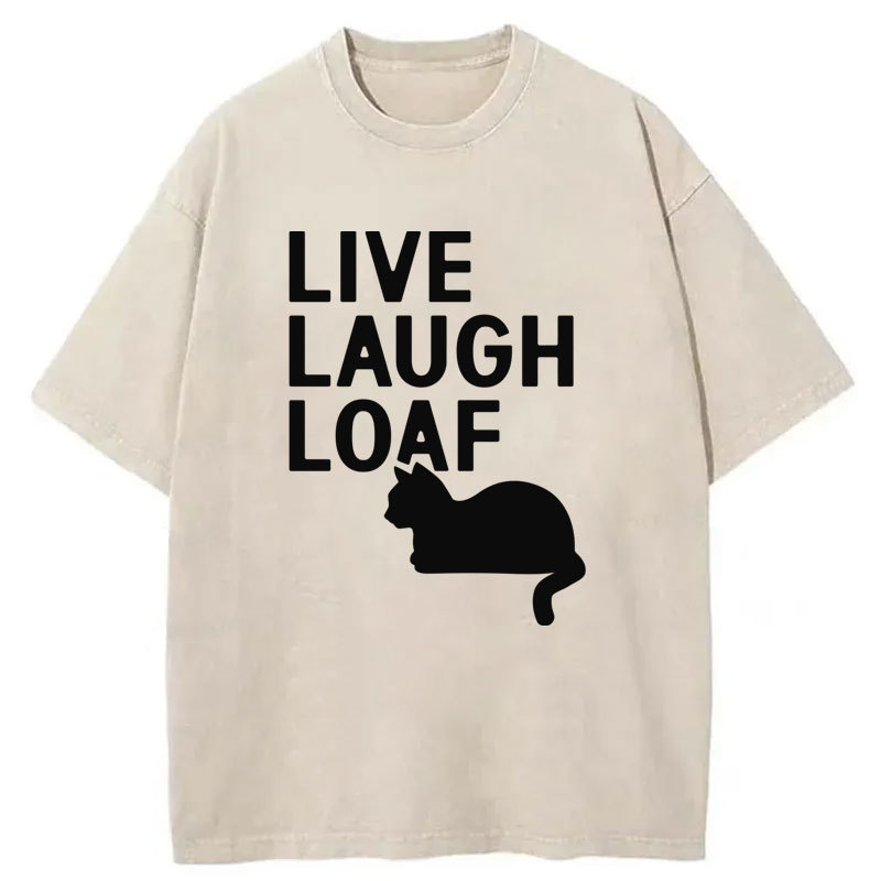 Live Laugh Loaf Washed T-Shirt