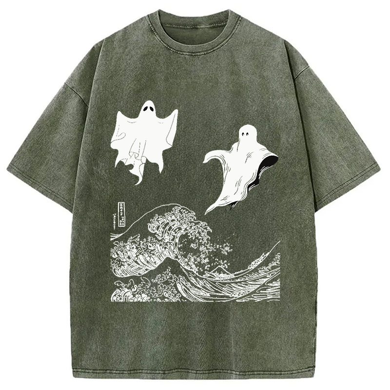 The Wave and Ghosts Washed T-Shirt