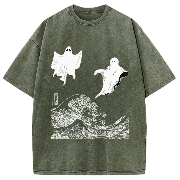 The Wave and Ghosts Washed T-Shirt