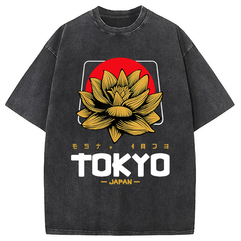 Vintage Tokyo Japan Kanji Souvenir Washed T-Shirt