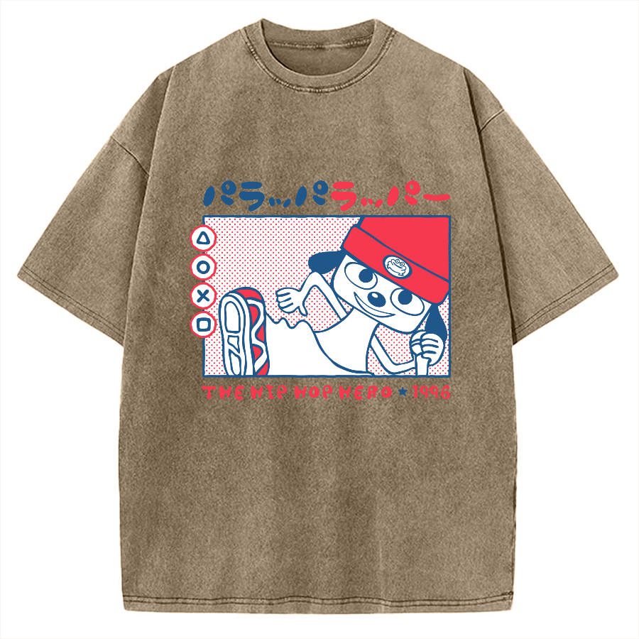 PaRappa the Rapper 1996 Vintage Washed T-shirt