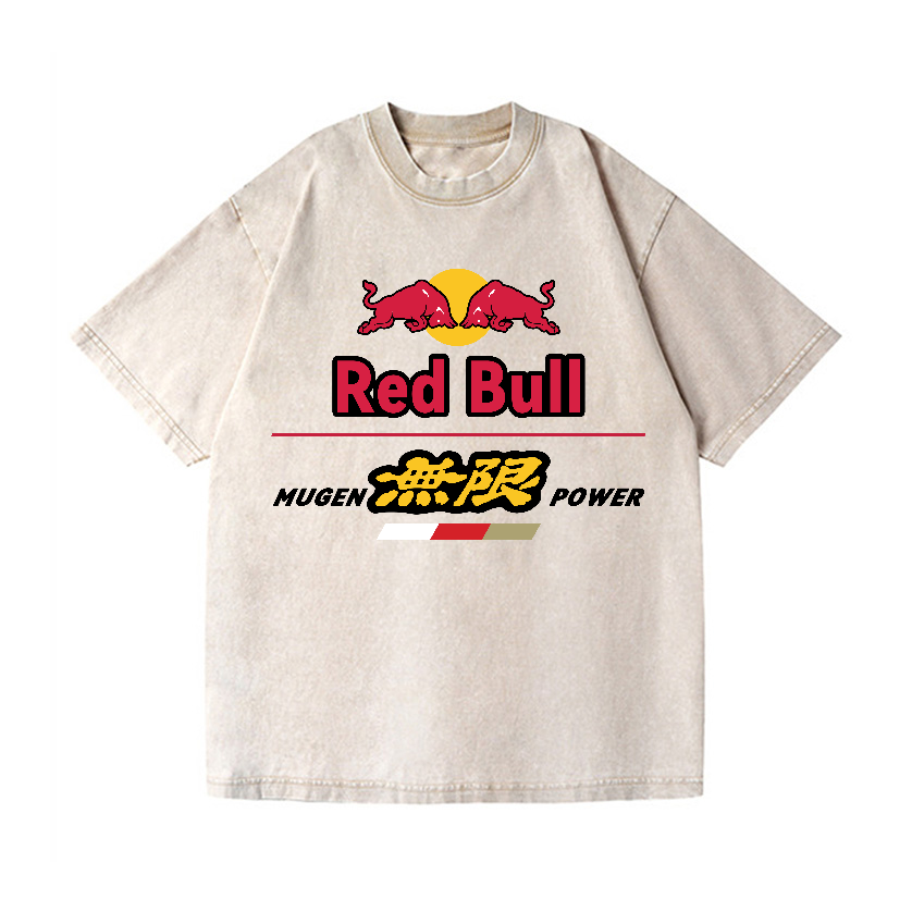 Red Bull Vintage Wash Japanese Design T-Shirt