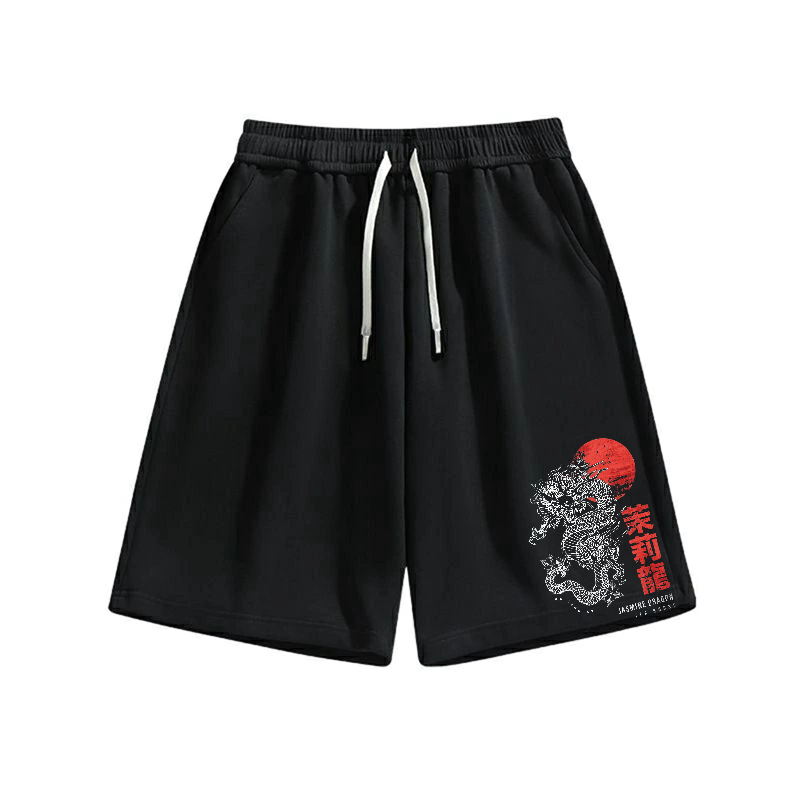Jasmine Dragon Cotton Casual Shorts
