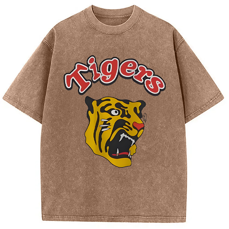 Vintage Hashin Tigers Japanese Baseball Washed T-Shirt