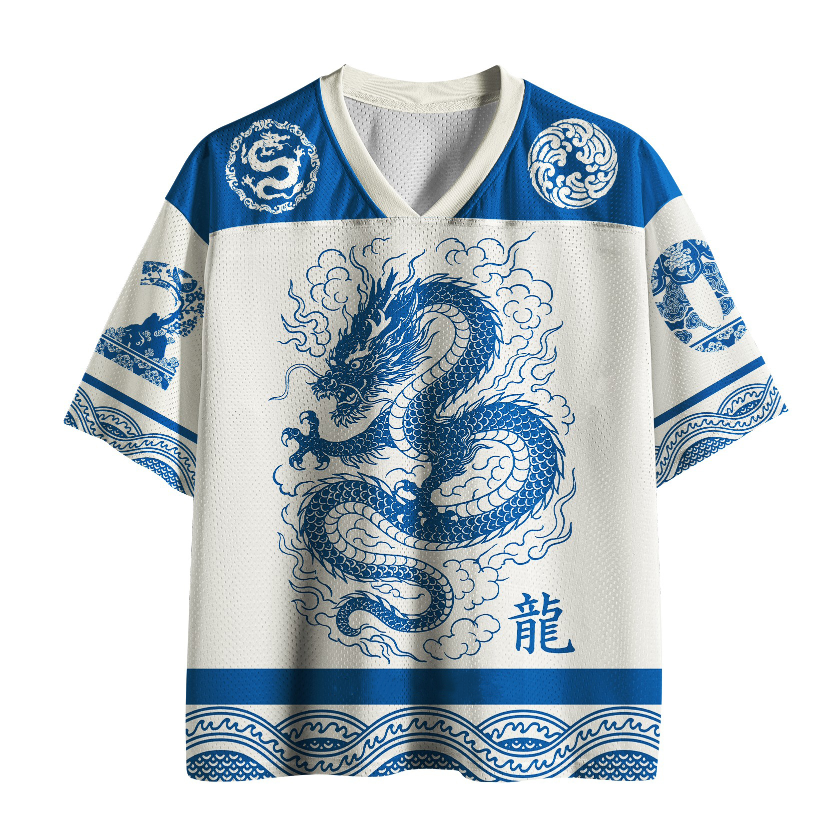 Azure Dragon Porcelain Jersey Shirts