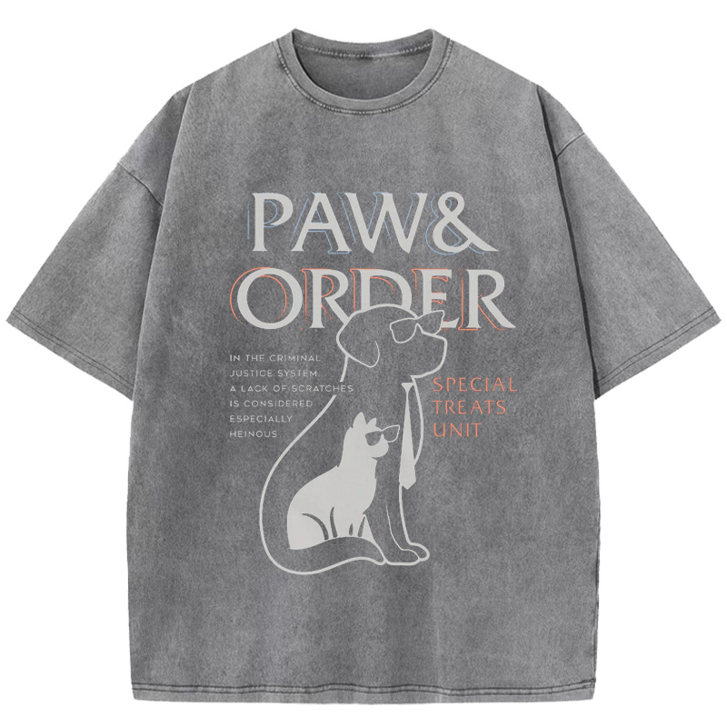 Paw & Order Washed T-Shirt
