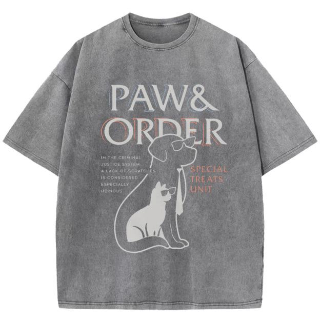 Paw & Order Washed T-Shirt