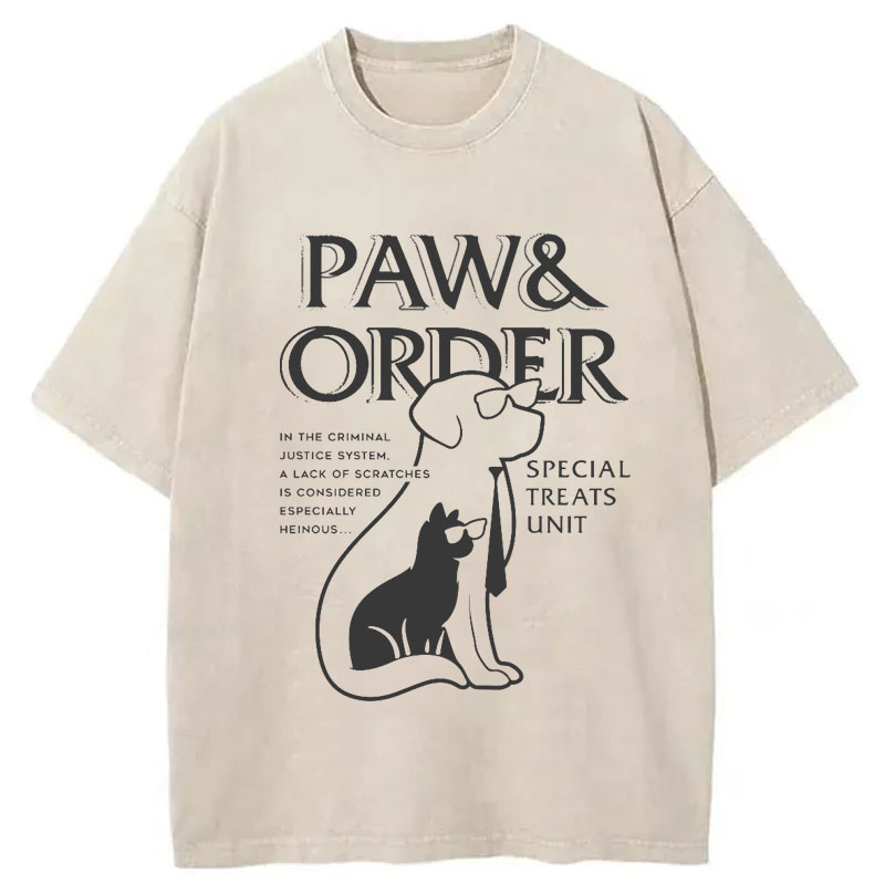 Paw & Order Washed T-Shirt