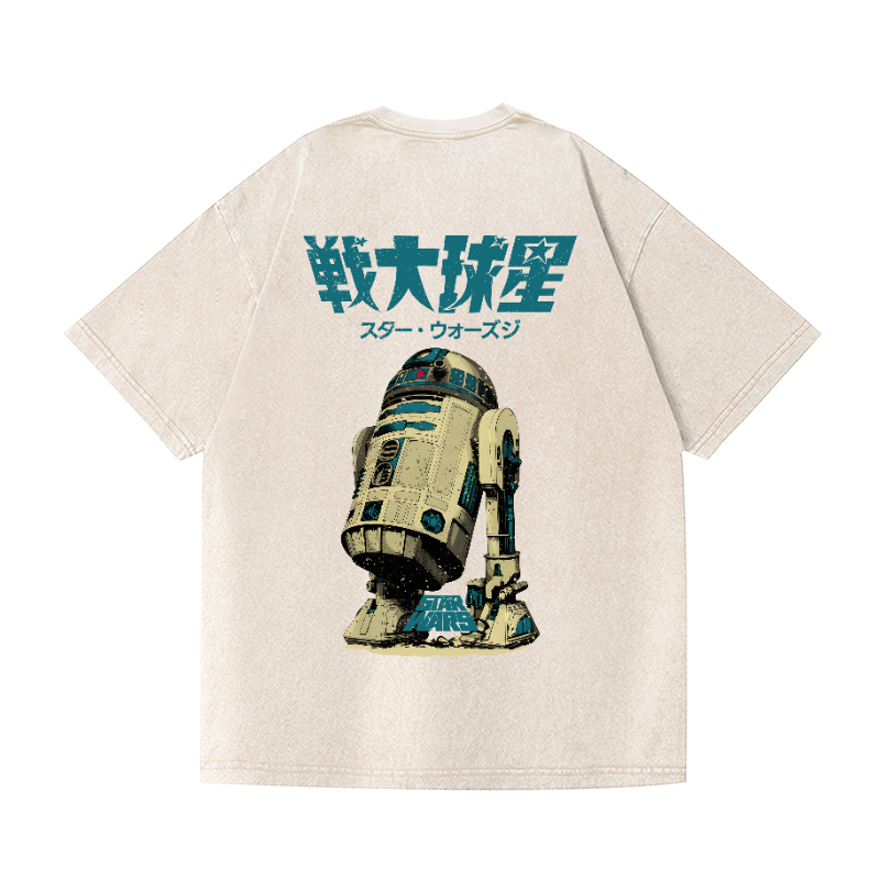 Star Wars Vintage Wash Japanese Design Back Art T-Shirt