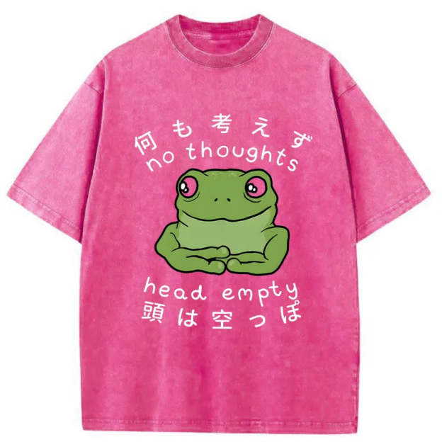 Head Empty Frog Washed Vintage T-Shirt