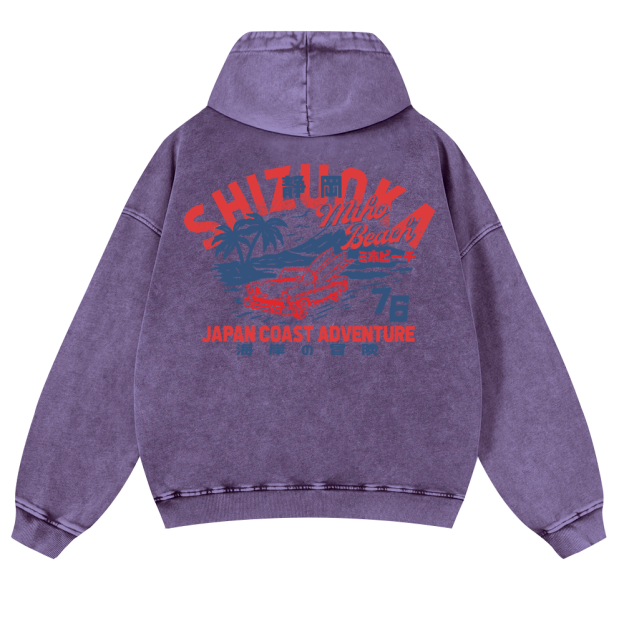 Shizuoka Vintage Washed Cotton Back Art Hoodie