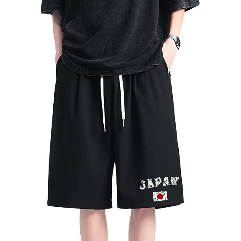 Japan Flag Cotton Casual Shorts