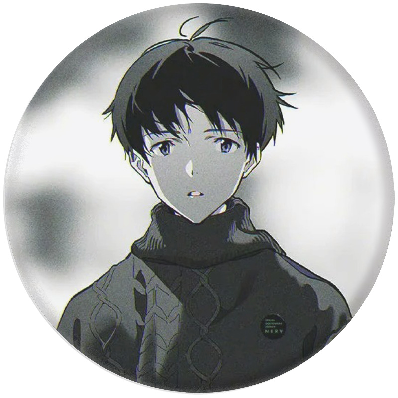 Eva Neon Genesis Evangelion Love Tibetan Edition Badge Tinplate Mirror Keychain Pendant Accessories Peripheral
