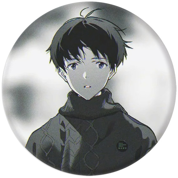Eva Neon Genesis Evangelion Love Tibetan Edition Badge Tinplate Mirror Keychain Pendant Accessories Peripheral