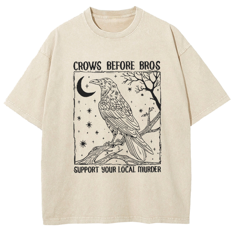Crows Before Bros Washed T-Shirt