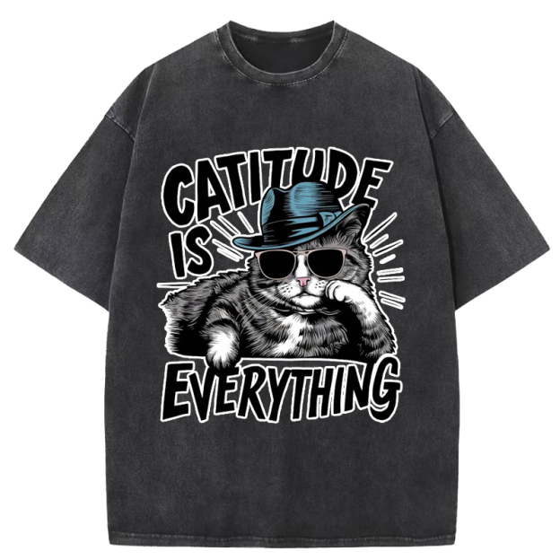Catitute is Everything Washed T-Shirt