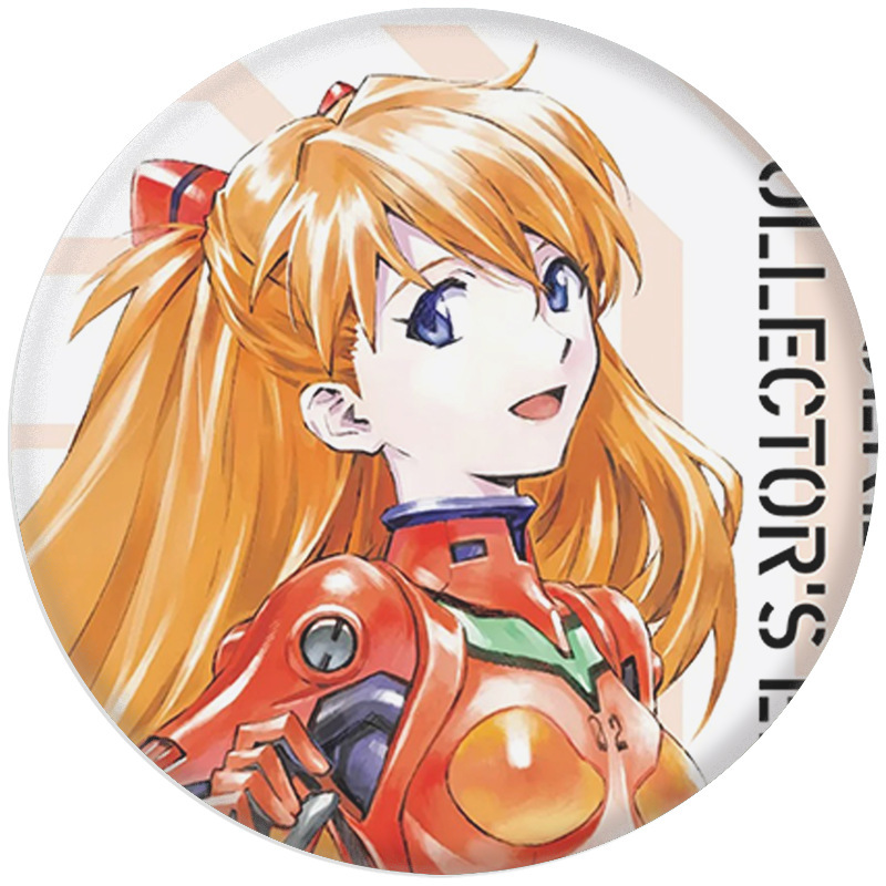 Eva Neon Genesis Evangelion Love Tibetan Edition Badge Tinplate Mirror Keychain Pendant Accessories Peripheral