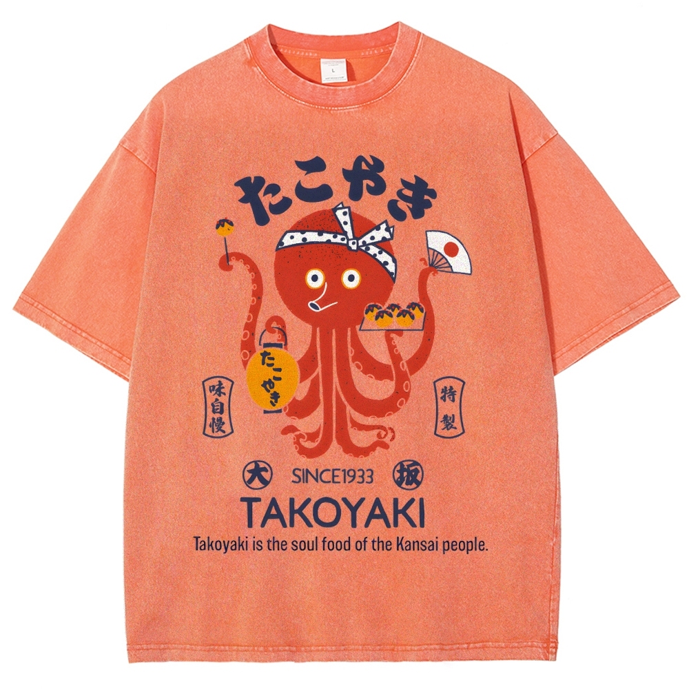 Delicious Takoyaki Washed T-Shirt