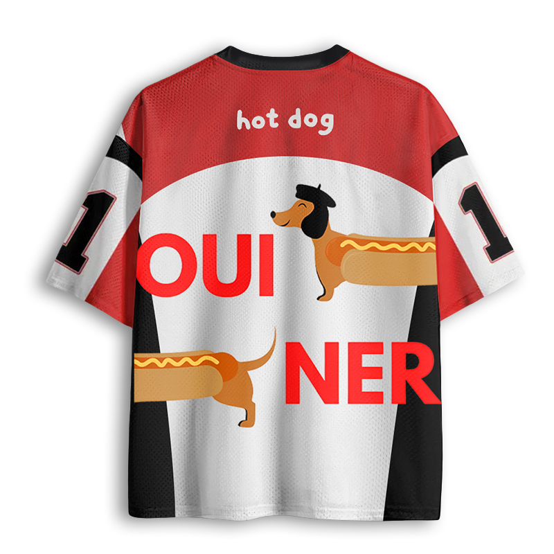 Baddiecat Dachshund Cat Mesh Jersey