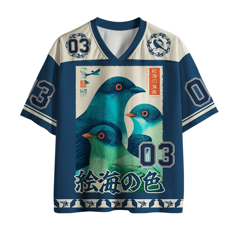 Unisex Petrels Of The Painted Sea Mesh Jersey