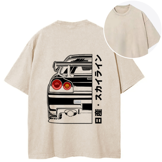 Nissan Skyline GTR R34 Back Washed T-Shirt