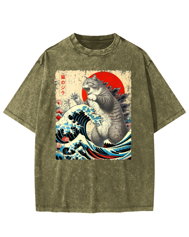 Catzilla Vintage Washed T-shirt