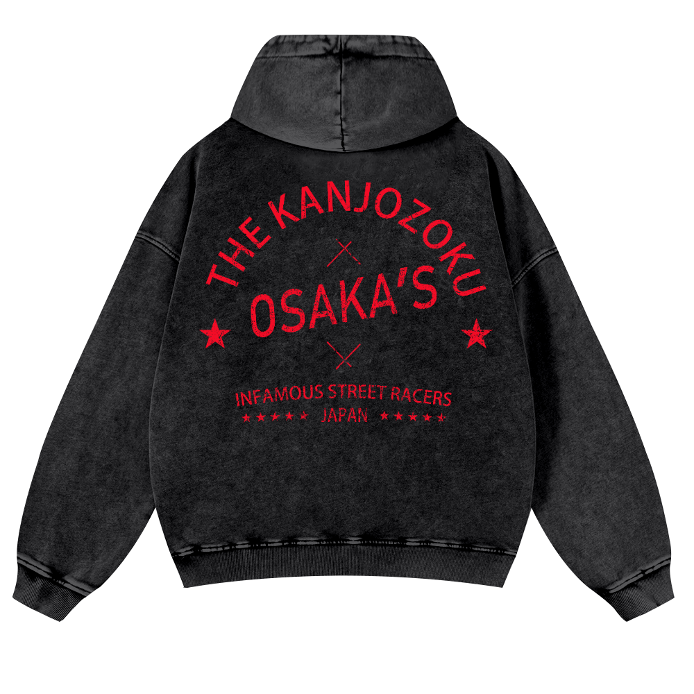 Osaka Vintage Washed Cotton Back Art Hoodie