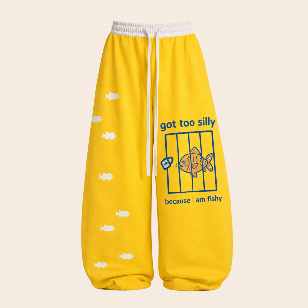 Fish Got Too Silly Top & Elasticated Trousers Two-Piece Set