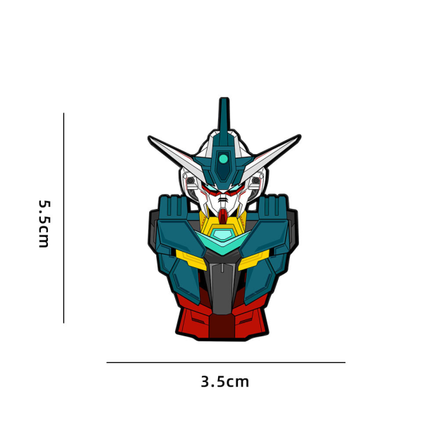 New Mobile Suit Gundam Metal Badge Cartoon Anime Unicorn Phoenix Gundam Set Small Brooch