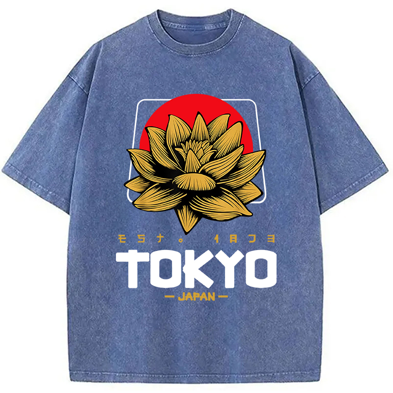 Vintage Tokyo Japan Kanji Souvenir Washed T-Shirt